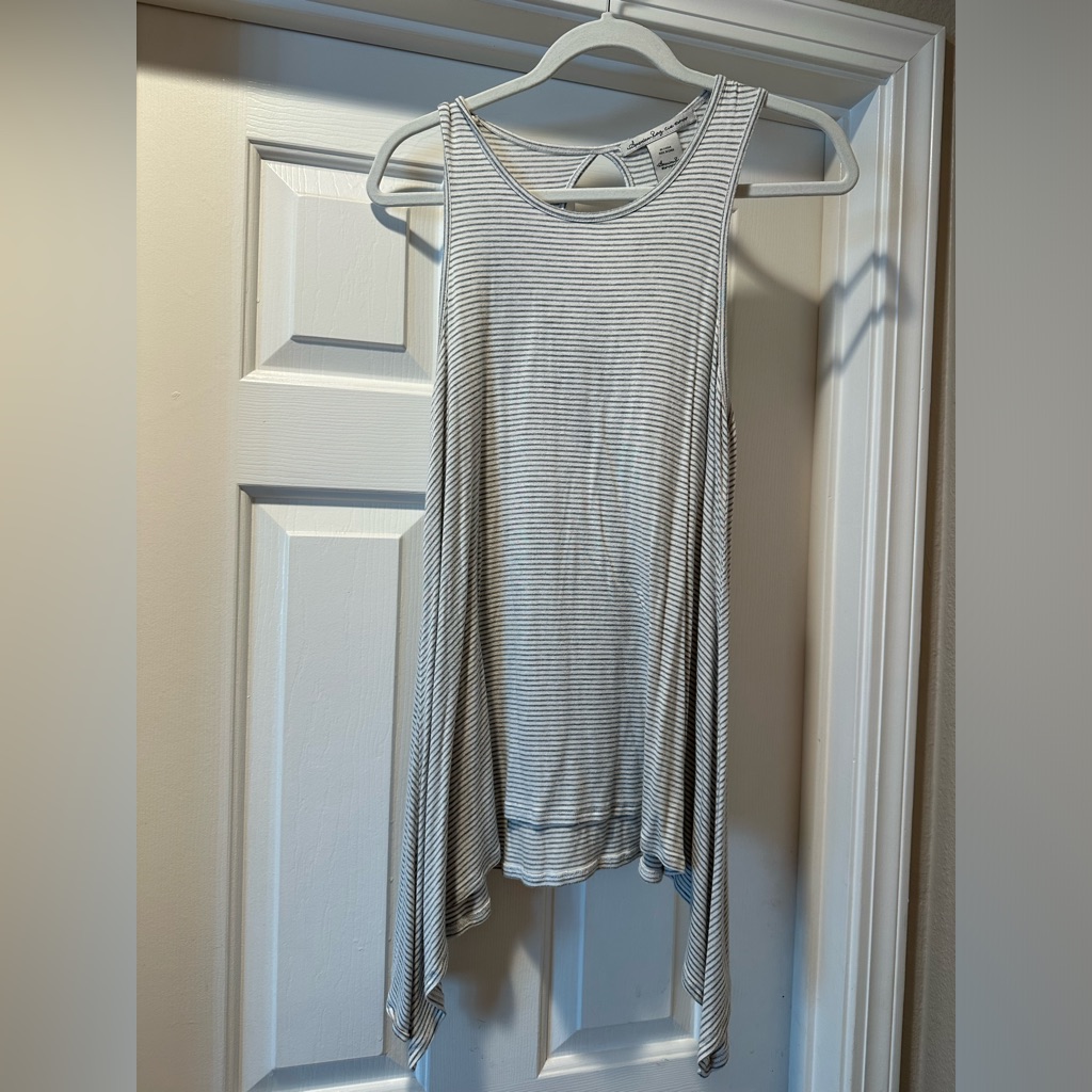 Striped Gray Sleeveless Top American Rag Brand